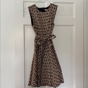 Anthropologie Hutch Elegant Geometric Patterned Dress